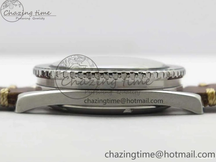 0117 Vintage Seamaster 300 No Date SS B12 Black Dial On Brown Leather Strap A2836 (Free Nylon Strap) Comfortable 7912